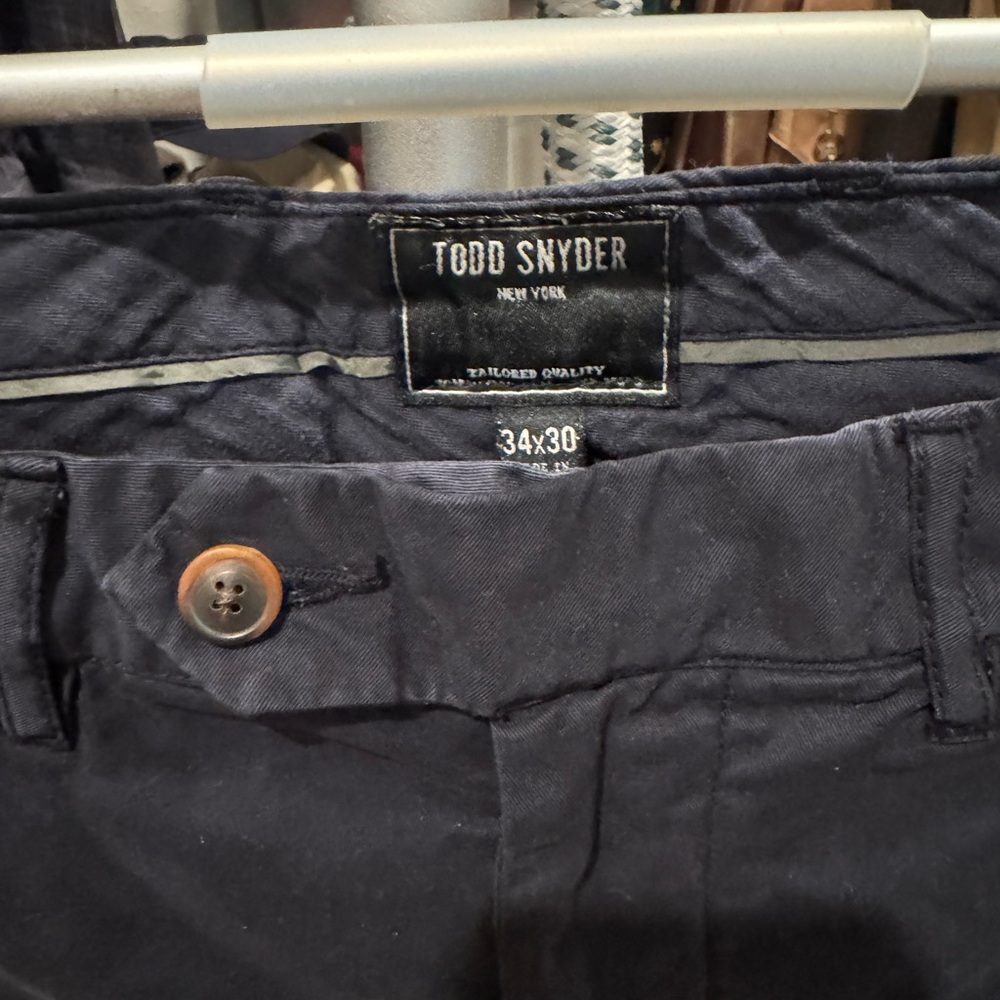 Todd Snyder Dark Navy Chinos - Picture 2 of 3